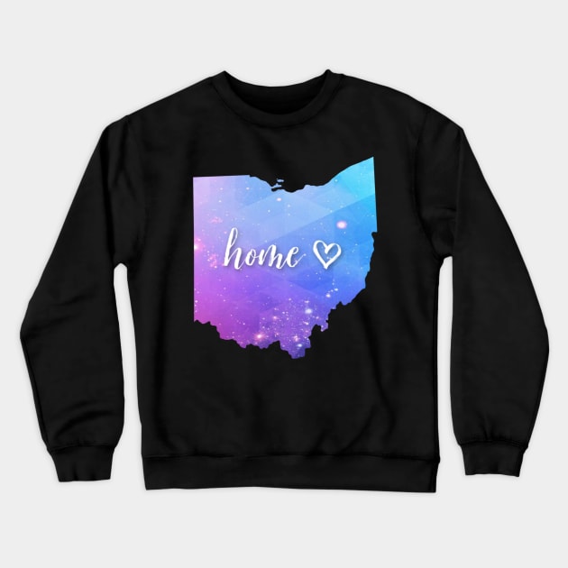 Ohio Galaxy Geometric "Home" Crewneck Sweatshirt by broadwaygurl18